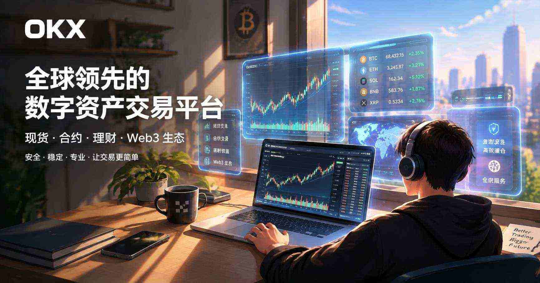 ouyi  App 手机端界面展示